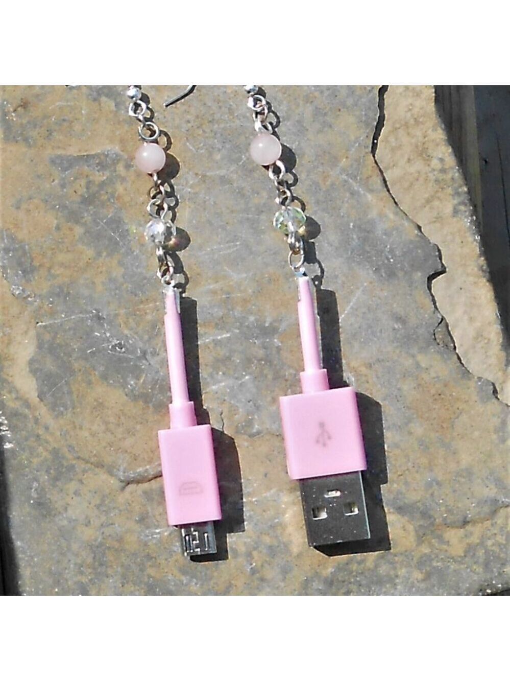 No990 Statement handmade earrings with cables